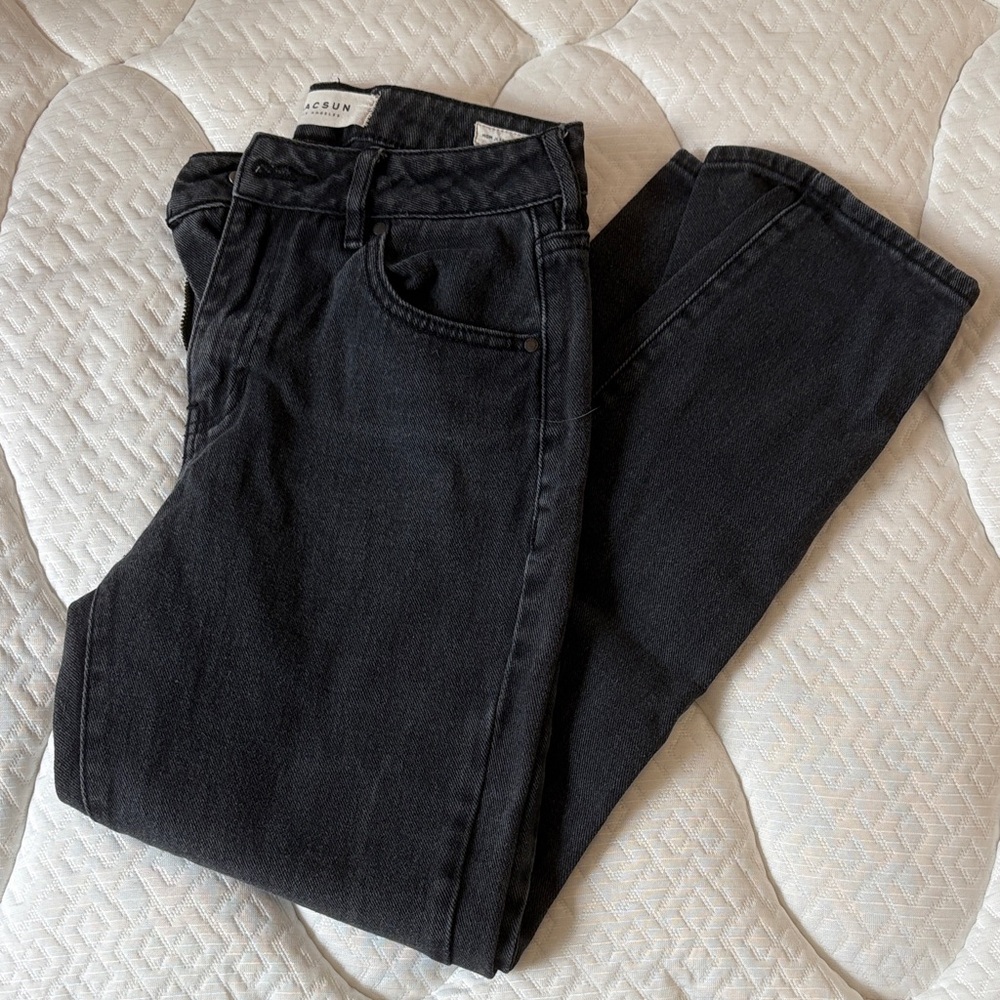 PacSun Washed Black Mom Jeans